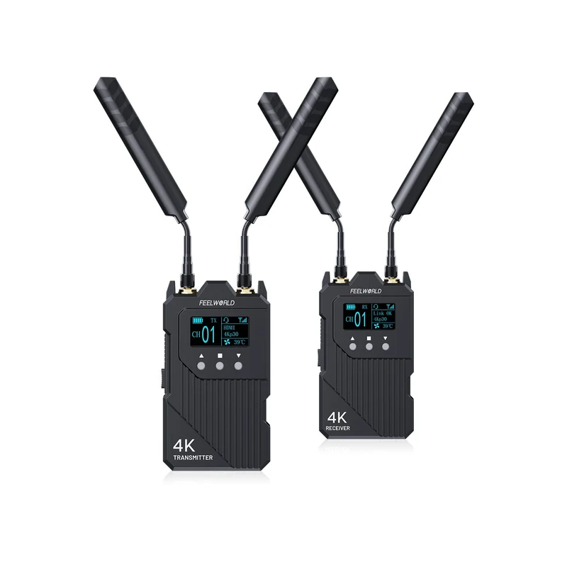 Système de transmission vidéo sans fil 4K FEELWORLD WT1H : double HDMI, interphone duplex intégral, diffusion en direct