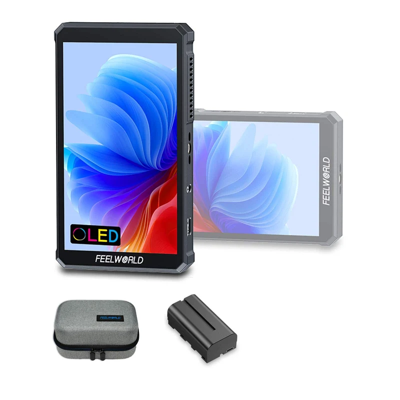 Moniteur vidéo FEELWORLD PS6 5.5 pouces 550 nits OLED vertical horizontal avec écran tactile 4K HDMI