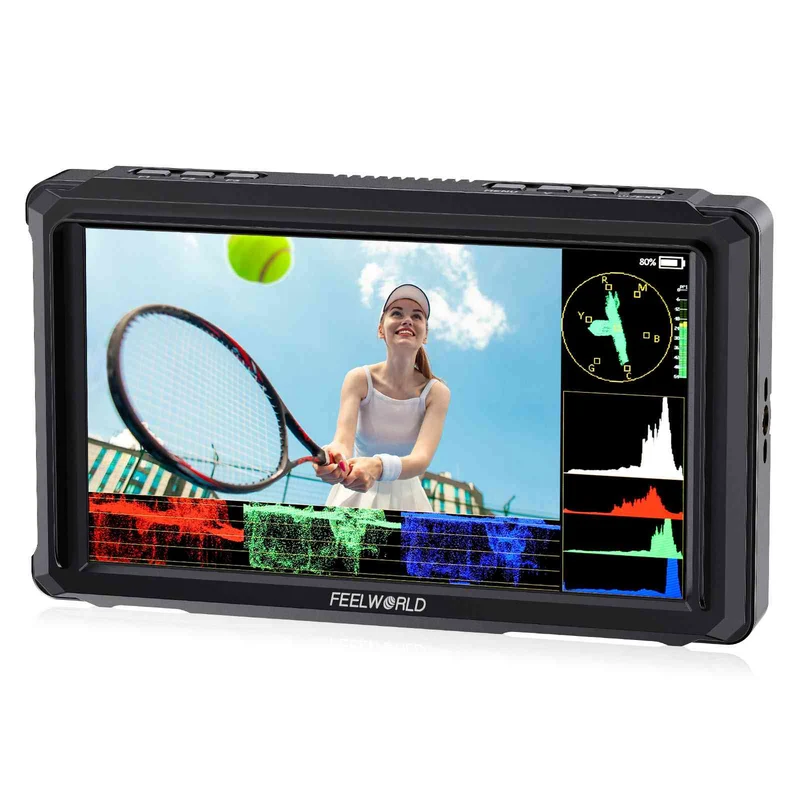 Moniteur FEELWORLD FW568 PRO 6 pouces, 1200 nits, haute luminosité, pour appareils photo reflex numériques, 4K, HDMI, 60 Hz
