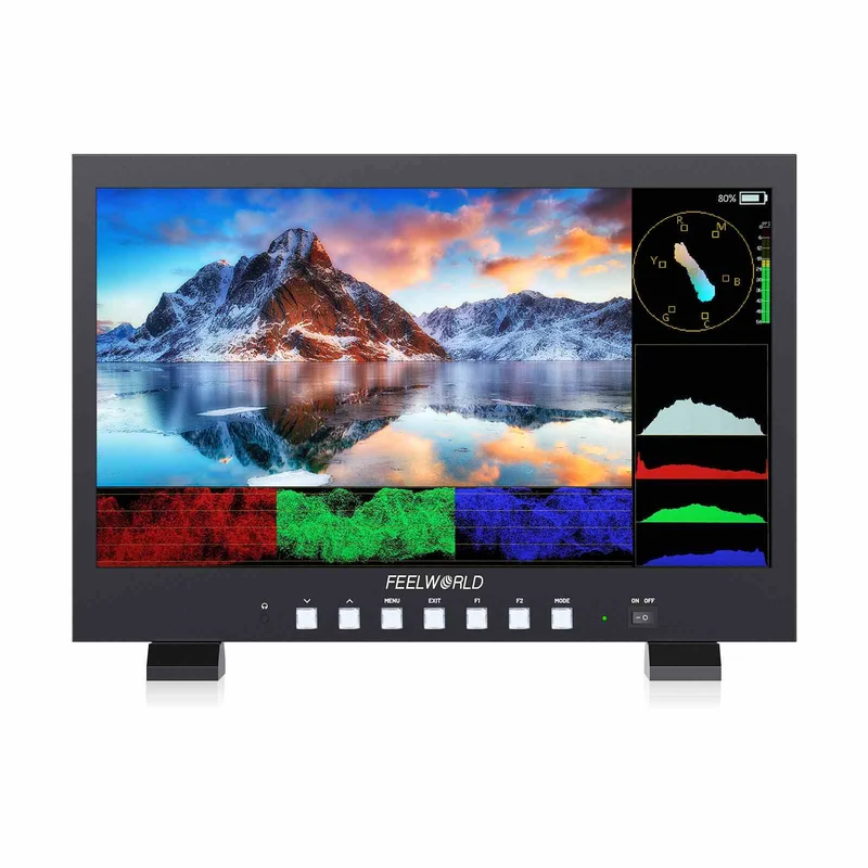 Moniteur de diffusion FEELWORLD FVM215-1000 21.5 pouces 1000 nits Full HD IPS 4K 60 Hz HDMI 3G-SDI