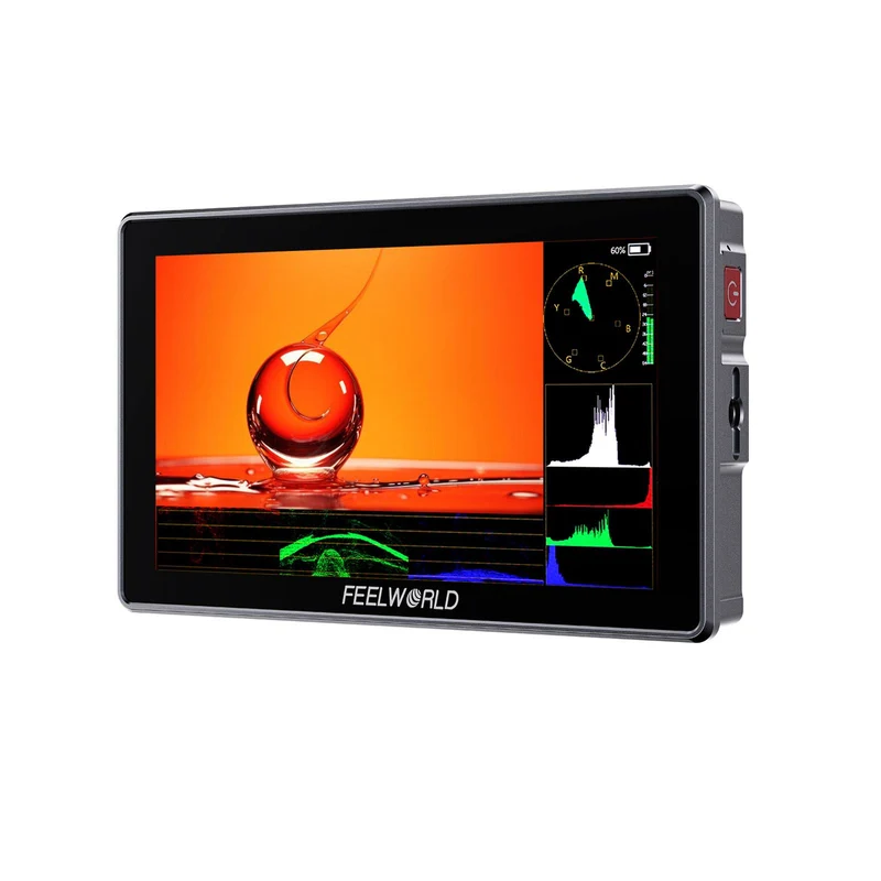Moniteur de terrain pour appareil photo reflex numérique FEELWORLD H5 5.5 pouces 1200 nits 12G SDI HDMI 2.0 à écran tactile