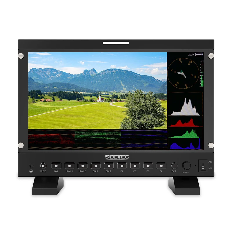 Moniteur de diffusion haute luminosité SEETEC P133 PRO 13.3 pouces 1000 nit avec LUT de forme d'onde HDMI SDI