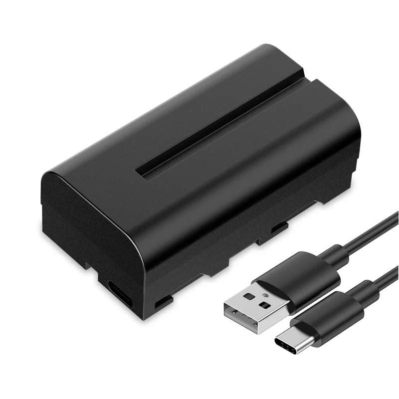 FEEWORLD NP-F550 2200mAh Li-ion batterie pour moniteur vidéo lumière Transmission vidéo USB-C charge