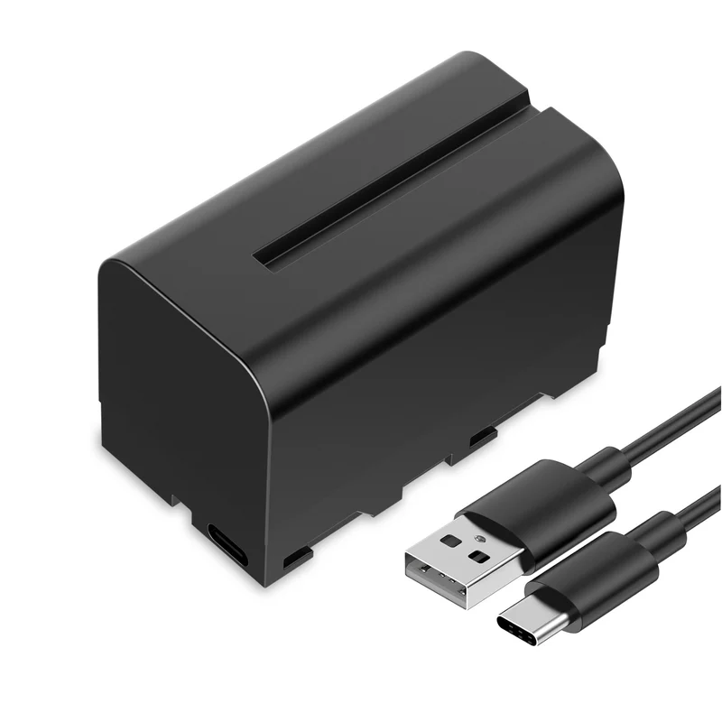 FEEWORLD NP-F750 4400mAh Li-ion batterie pour moniteur vidéo lumière Transmission vidéo USB-C charge