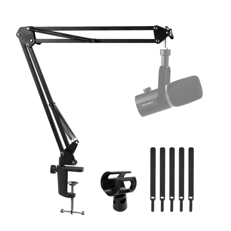 FEELWORLD AMS1 Bras de perche de microphone pour PM1 et microphone dynamique