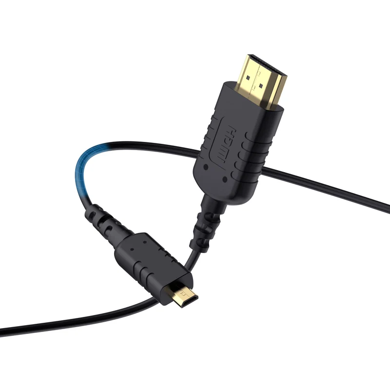 FEELWORLD Câble micro HDMI vers HDMI ultra fin 4K 1.5 m, câble HDMI 2.5 fin 2.0 mm, prise en charge haute vitesse 4K @ 60 Hz 2160p 1080p 18 Gbit/s 3D HDR pour appareil photo, caméscope