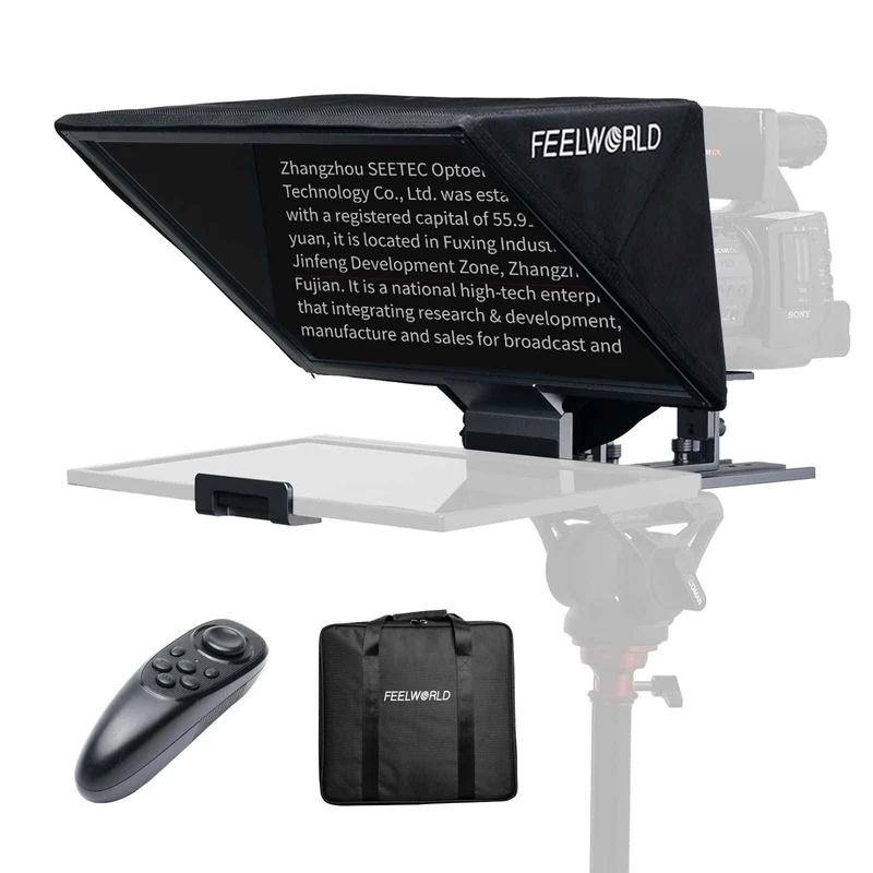 FEELWORLD TP16 Le téléprompteur pliable de 16 pouces prend en charge les invites verticales horizontales jusqu'à une tablette de 16 pouces