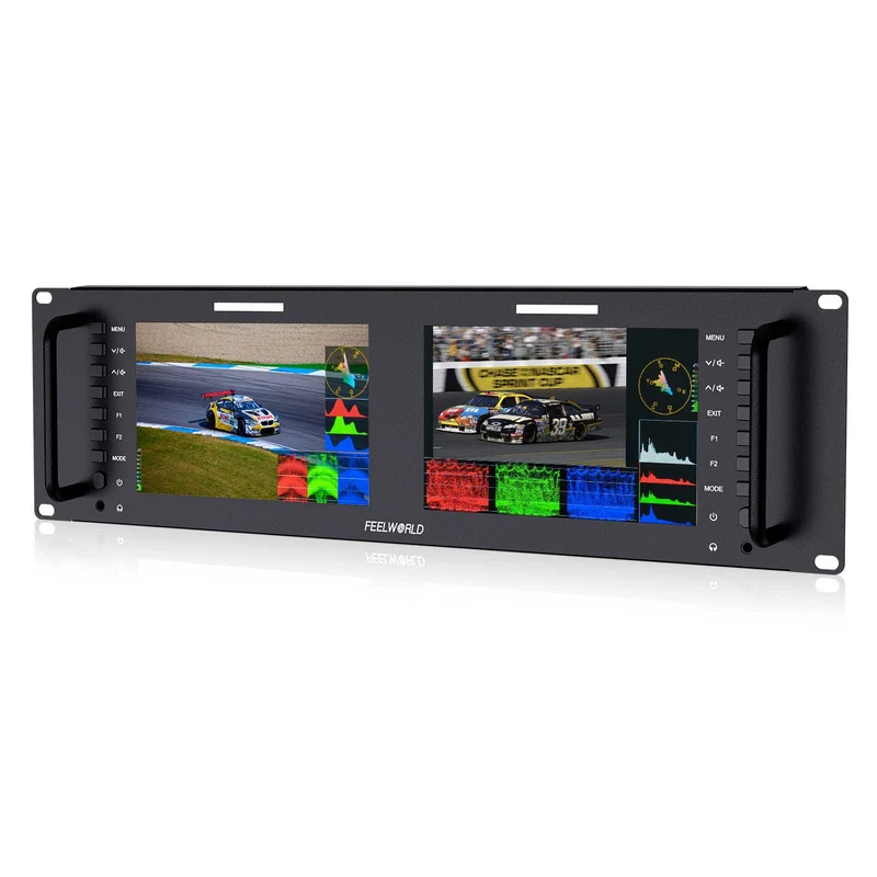 FEELWORLD D71 PLUS Moniteur à montage en rack HDMI SDI 7 pouces 3RU avec forme d'onde et LUT