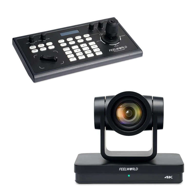 Caméra PTZ FEELWORLD UHD4K12X et contrôleur PTZ KBC10