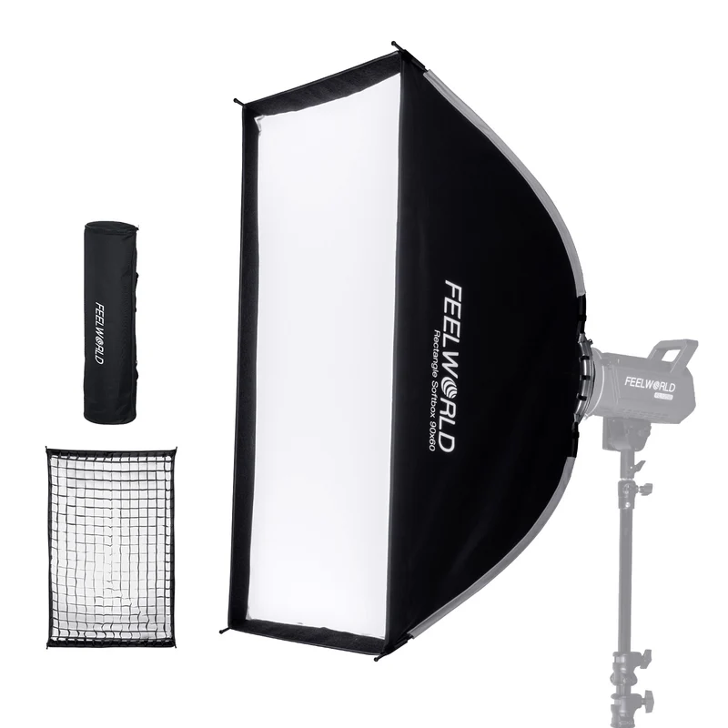 FEELWORLD FSR90 SOFTBOX RECTANGULAIRE PORTABLE, 60x90CM POUR BOWENS MOUNT VIDEO STUDIO LIGHT
