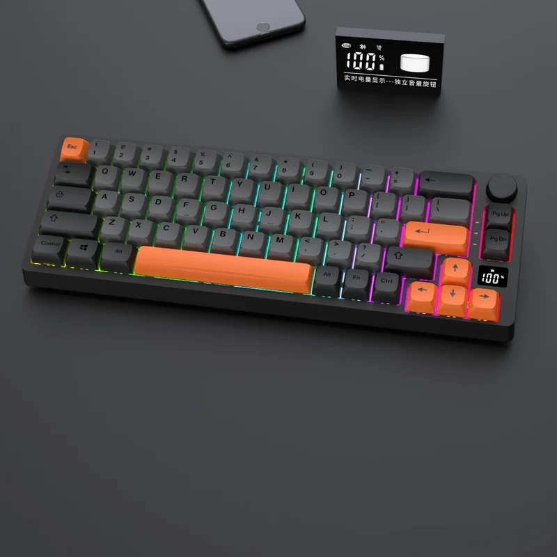 Clavier Mecanique RGB sans fil avec Molette