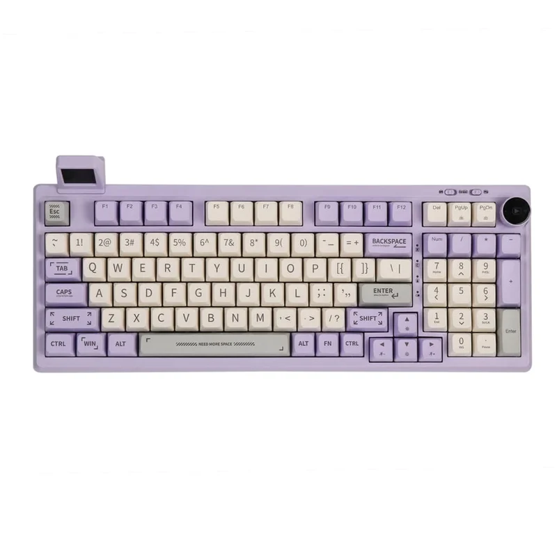 Clavier Mecanique Retro RGB sans fil avec Molette + Mini TV