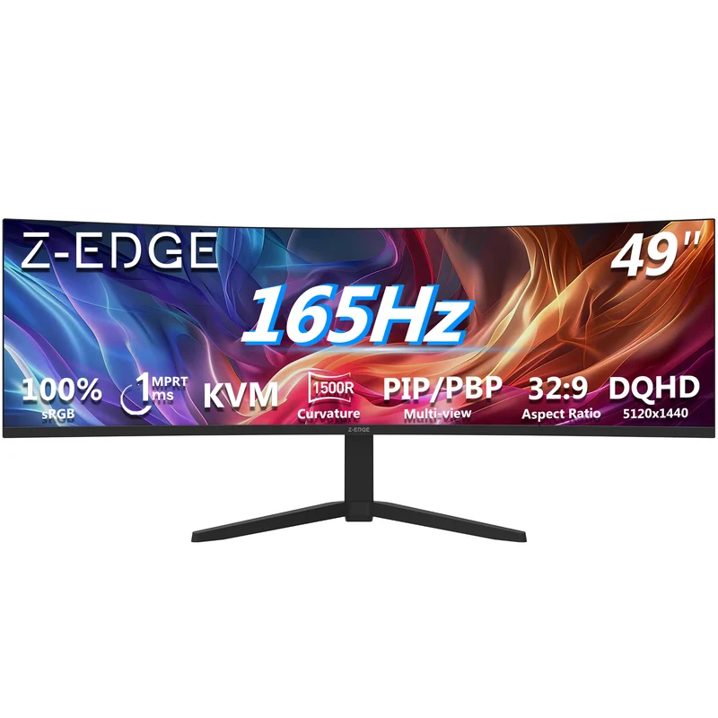Z-EDGE UG49W 49" 165Hz 32:9 DQHD Curved Gaming Monitor