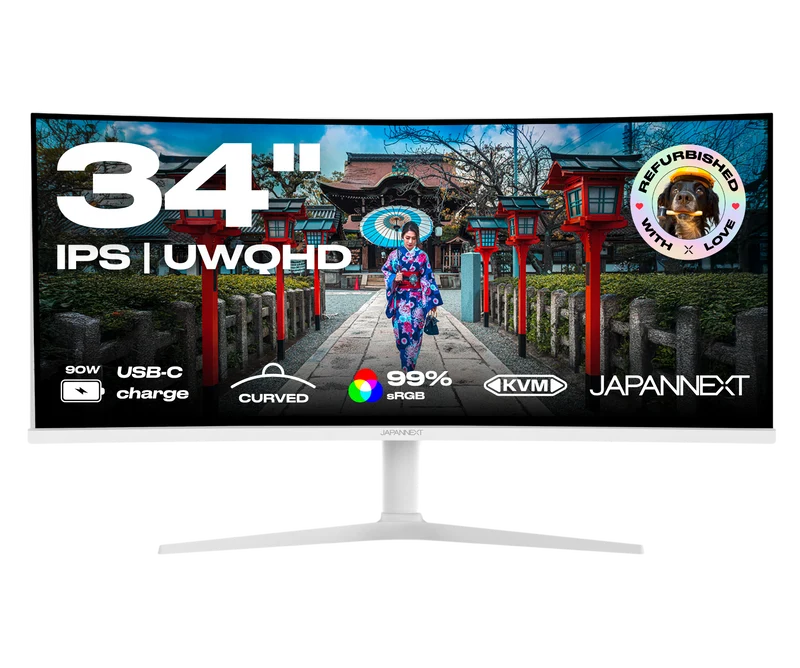 Écran PC Incurvé | 34" | IPS | UWQHD | Blanc (reconditionné)