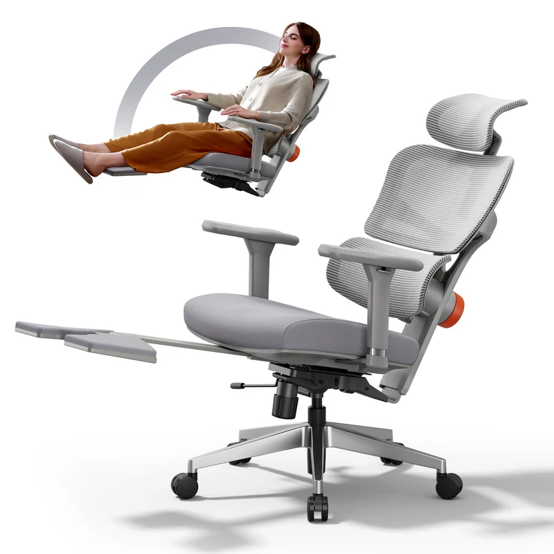 Newtral Ergonomic Office Chair with Footrest - 4D Armrest Recliner Chair
