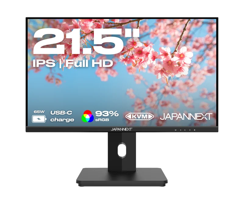 Écran PC Bureautique | 21.5" | Full HD | USB-C (+ charge 65W)