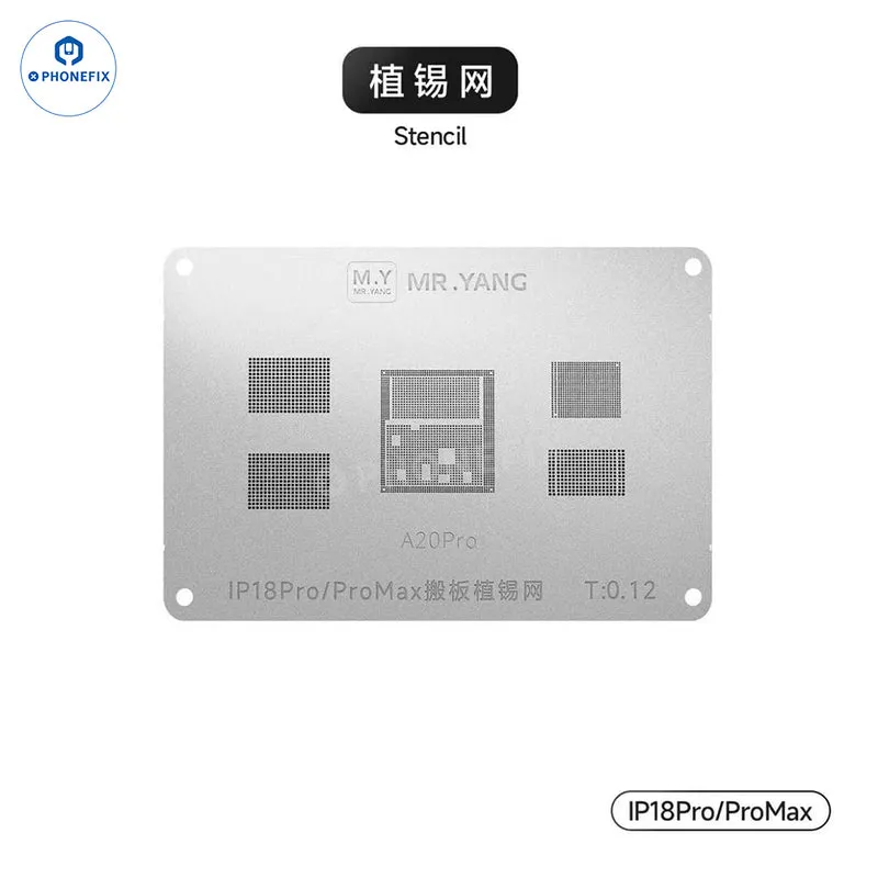 Plateforme de reballing pour le remplacement du processeur et de la carte mère des iPhone 8 à 18 Pro Max