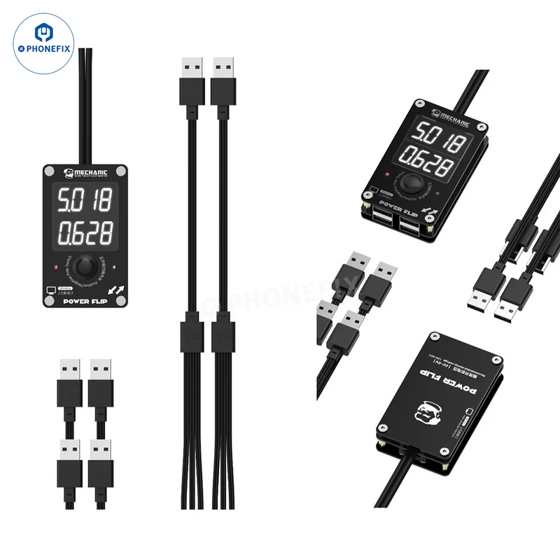 Câble d'alimentation intelligent MECHANIC Power Flip pour iPhone 8-17 et Android