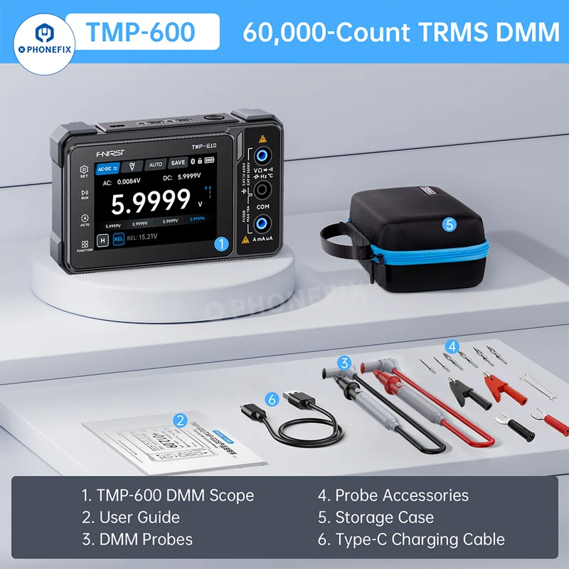 Multimètre numérique TMP-600 TMP-610S, oscilloscope, générateur de signaux