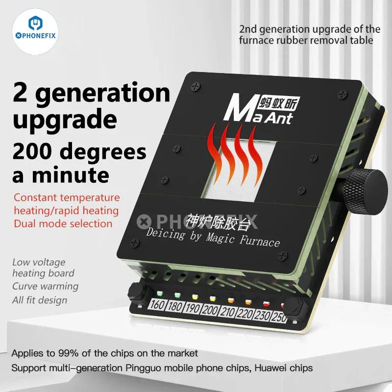 Plateforme de chauffage de puce YCS 2S pour retirer la colle du circuit intégré du processeur du téléphone