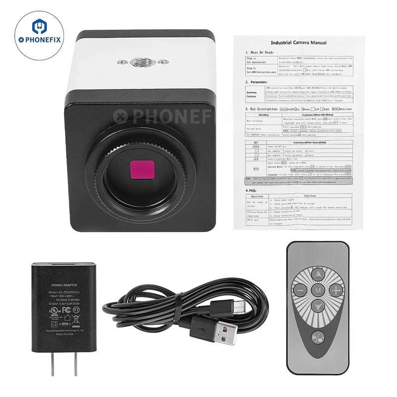 Caméra industrielle HD 2MP 1080P 60FPS Sortie HDMI VGA USB-C