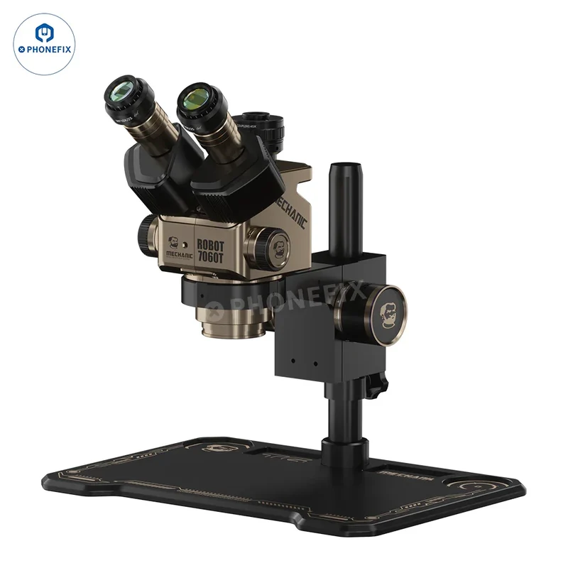 Microscope trinoculaire à zoom 7060-7X MECHANIC ROBOT 60T