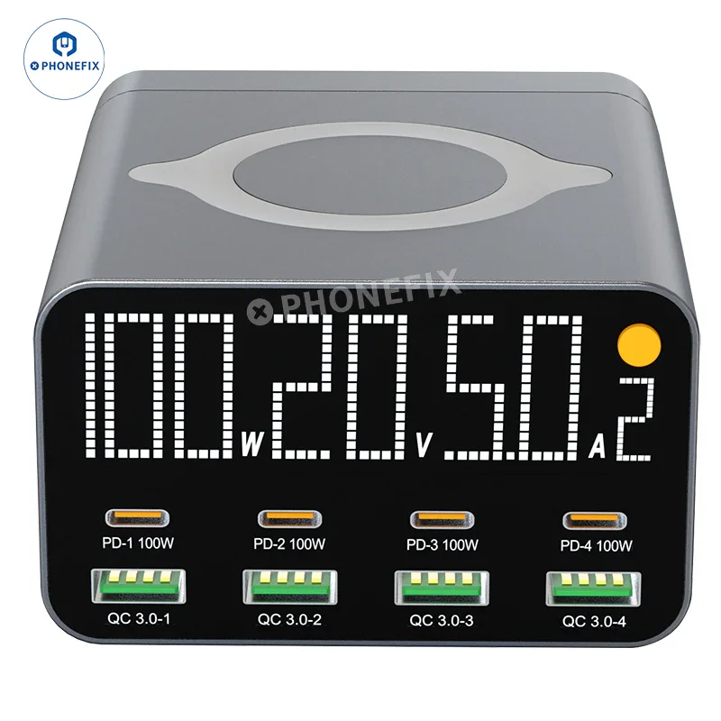 Chargeur sans fil WLX-M3 WLX-M1 QC PD USB-A USB-C 8 ports