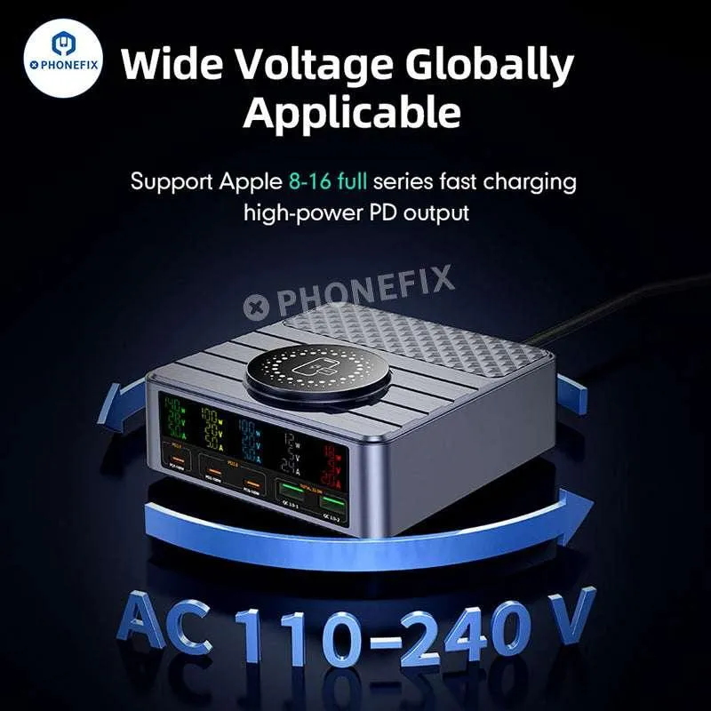 Station de charge sans fil WLX-F2 PD QC, chargeur rapide 260 W
