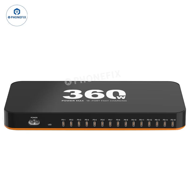 Station de charge rapide PD WLX-815C 360 W 15 ports USB-C