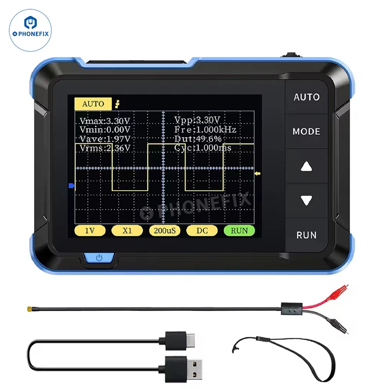 Mini oscilloscope numérique portable FNIRSI DSO152 2.5 MS/s 200 kHz