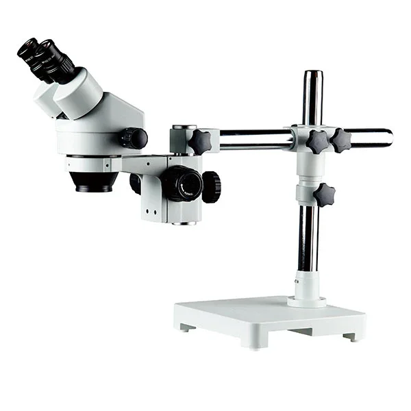 Microscope trinoculaire stéréo à double bras et zoom pour soudage de circuits imprimés