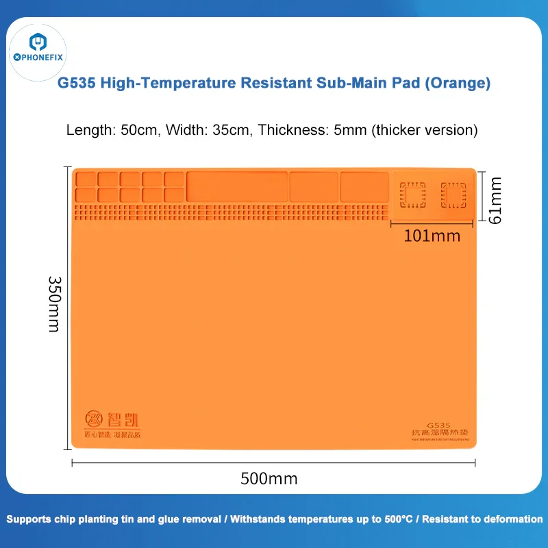Tapis isolant haute température 2 en 1 en silicone amovible