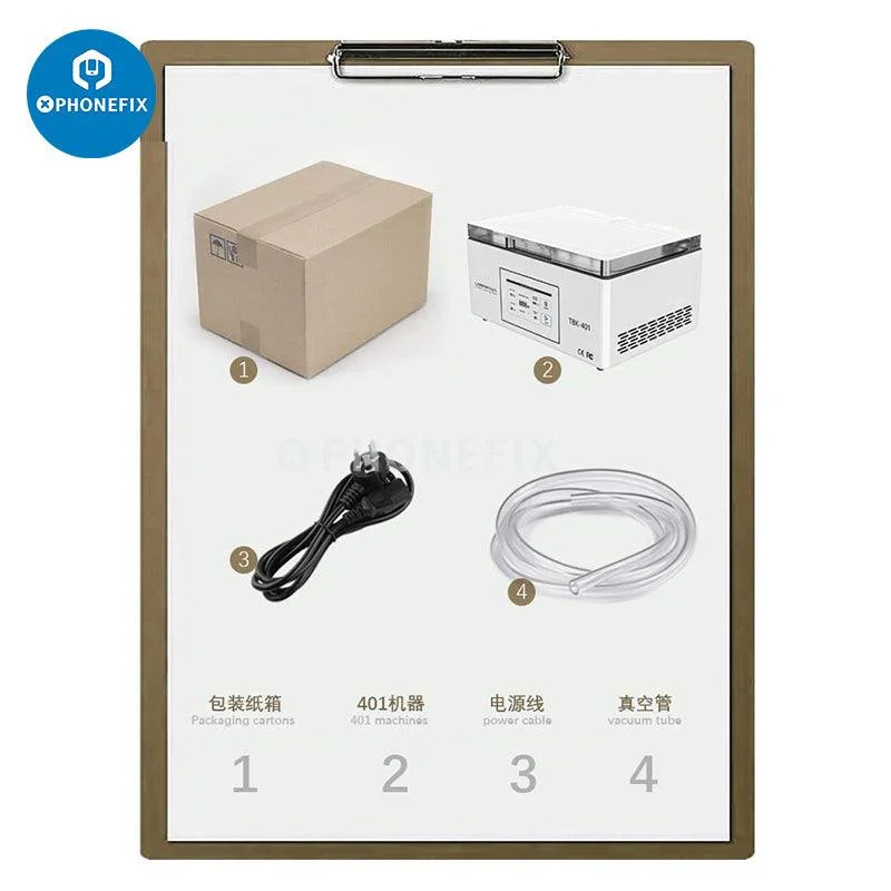 Machine de plastification sous vide TBK 401 pour écran plat incurvé