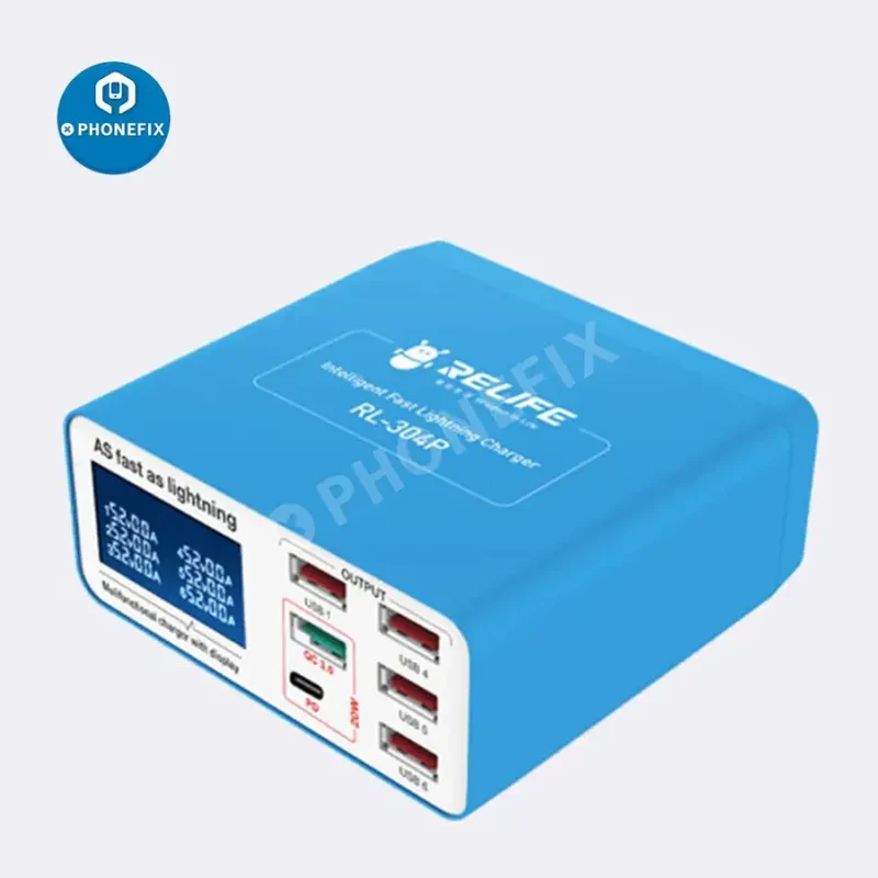 Chargeur rapide USB 304 multiports QC RL-3.0P/S pour iPhone et Android