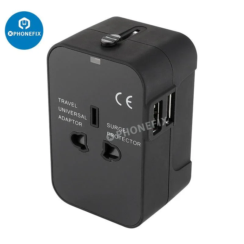 Adaptateur de voyage universel double USB pour téléphone portable