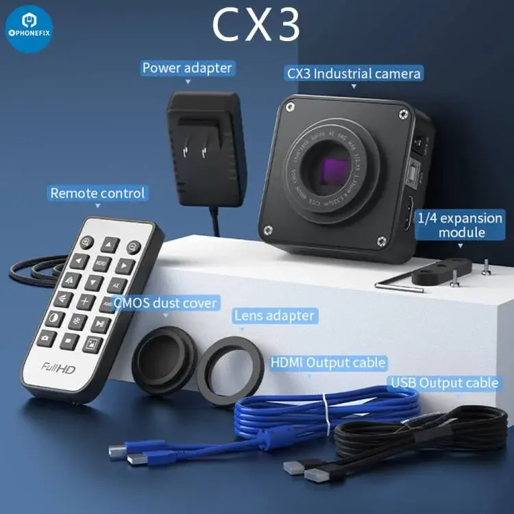 Caméra industrielle CMOS CX3 CX4 1080P 4800W Capteur d'image