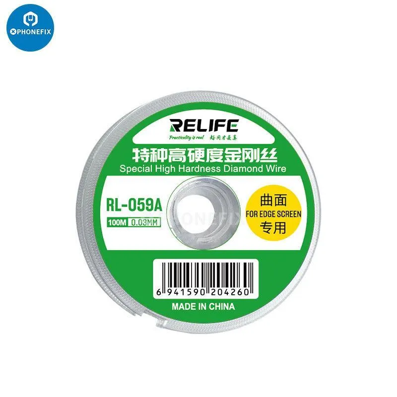 Fil de coupe ultrafin RELIFE RL-059A 0.03 mm pour la séparation des bords de l'écran