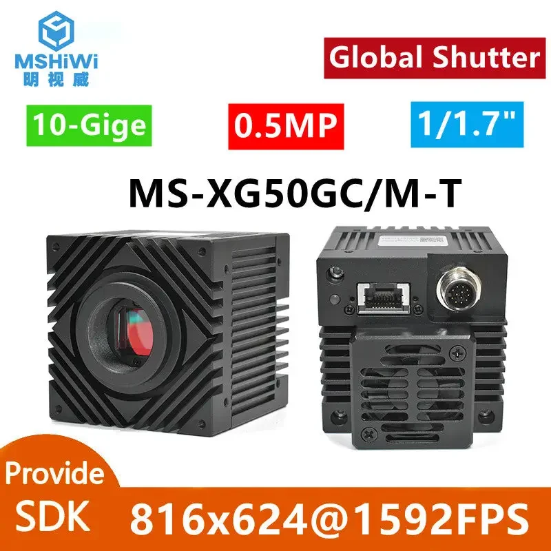 Caméras de vision 10GigE Caméra industrielle à obturateur couleur Gigabit Ethernet