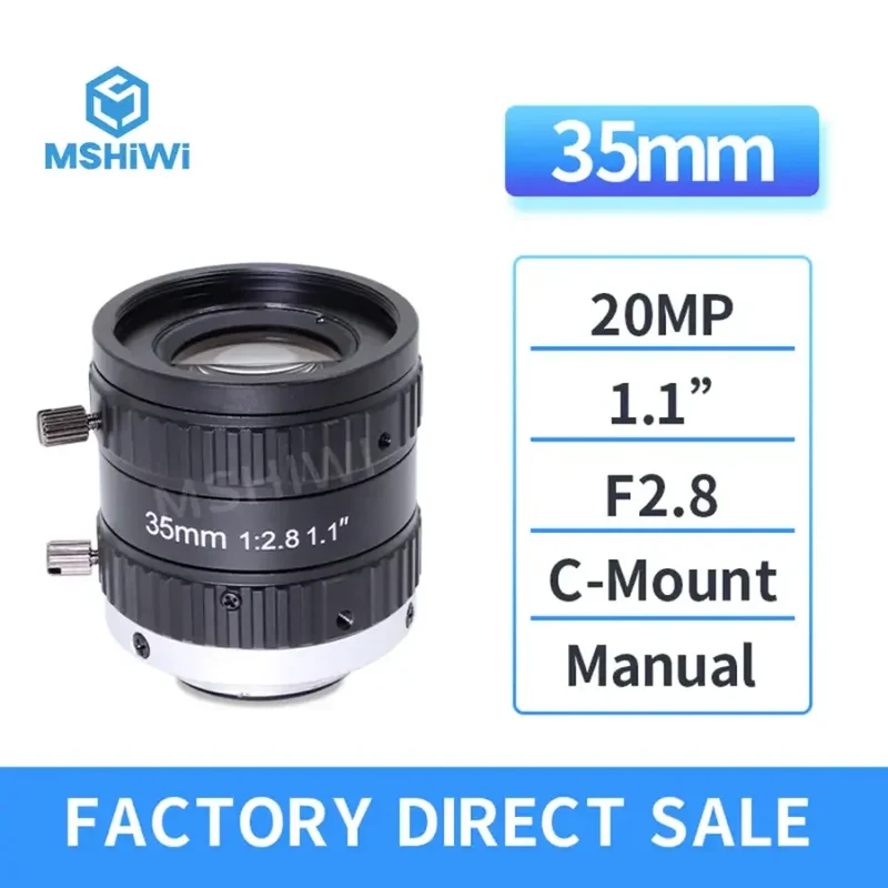 Objectif ITS 20 MP à monture C, 35 mm, ouverture 1.1 pouce f/2.8