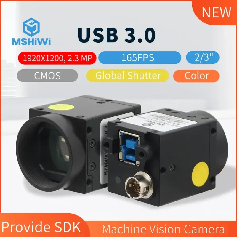 Caméras USB3 Vision 1920X1200 165FPS Global Shutter CMOS Couleur