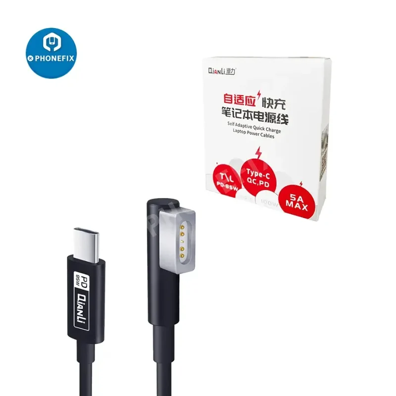 Câble de charge rapide adaptatif Qianli 1 m, connecteur TYPE-C vers L
