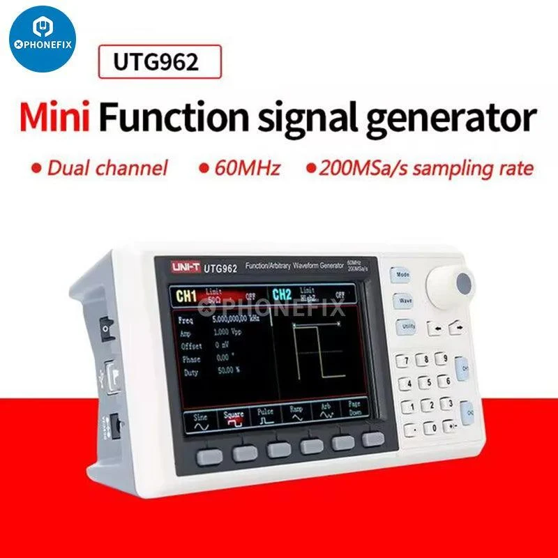 Générateur de signaux de fonction à 932 canaux UTG962E UTG2E Compteur de fréquence