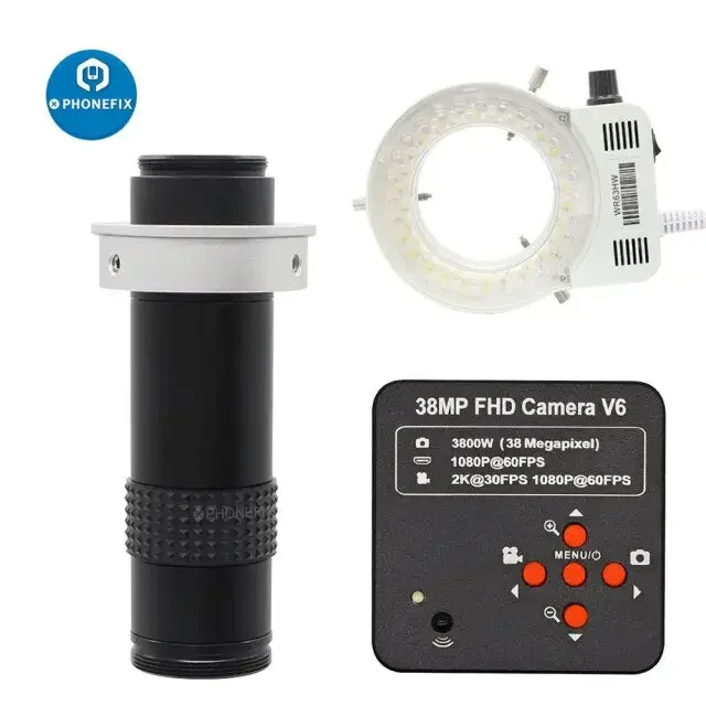 Microscope industriel 38 MP 60 FPS HD HDMI, caméra pour réparation de soudure iPhone