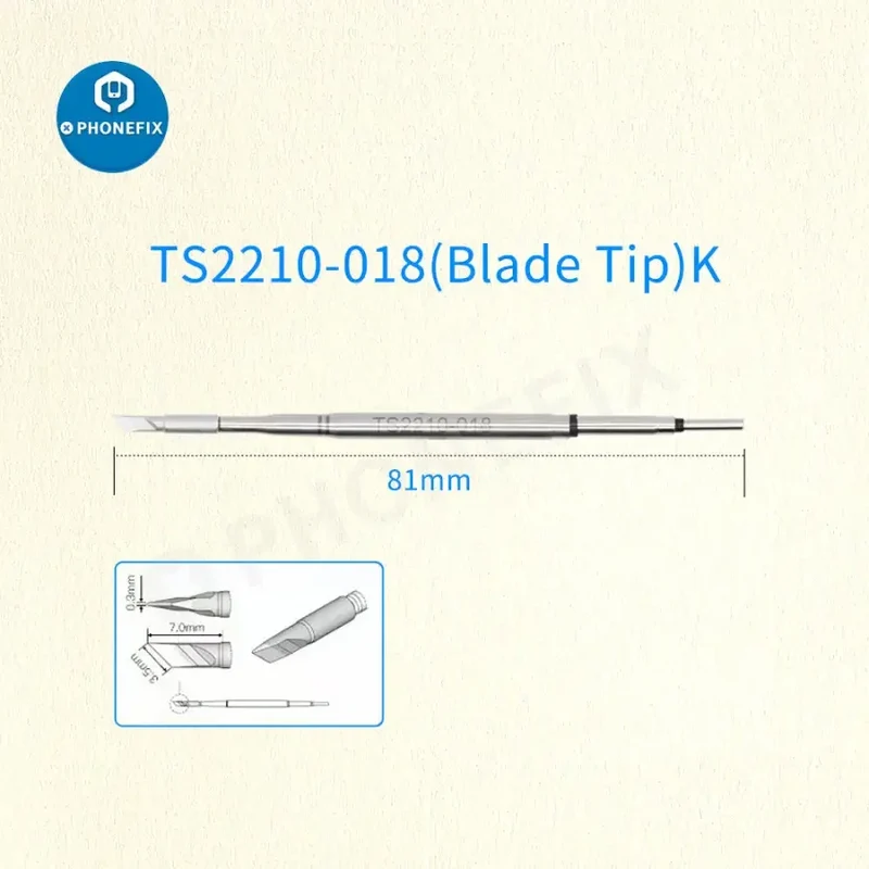 Pointe de fer à souder de précision TS2210 d'origine pour poignée de soudage C210