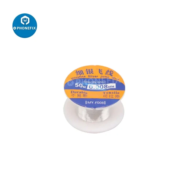 Fil de liaison ultrafin en argent de 0.08 mm pour réparation de circuits imprimés