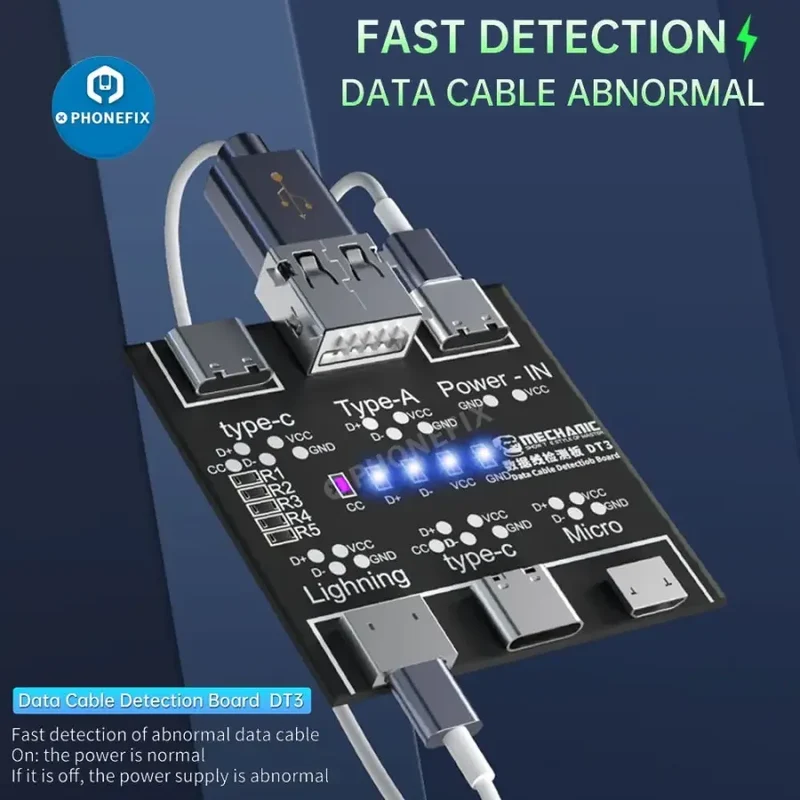 Carte de détection de câble de données marche/arrêt MECHANIC DT3 pour outil de test de téléphone