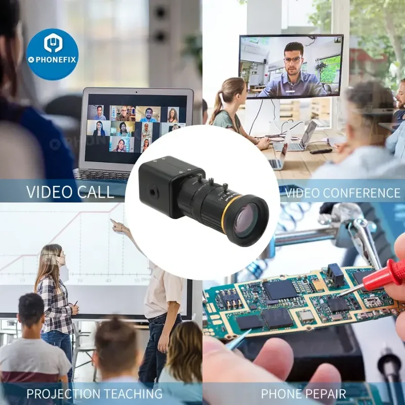 Caméra de diffusion en direct 1080p, objectif 8-50 mm, webcam pour diffusion en direct