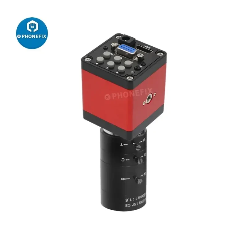 Caméra de microscope vidéo 13MP 1080P HDMI VGA, objectif 8-50 mm/6-60 mm