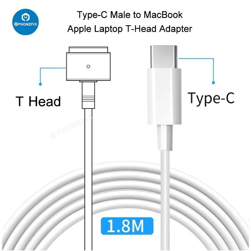 Câble CC 5 broches avec fiche en T pour chargeur Magsafe2 et adaptateur secteur