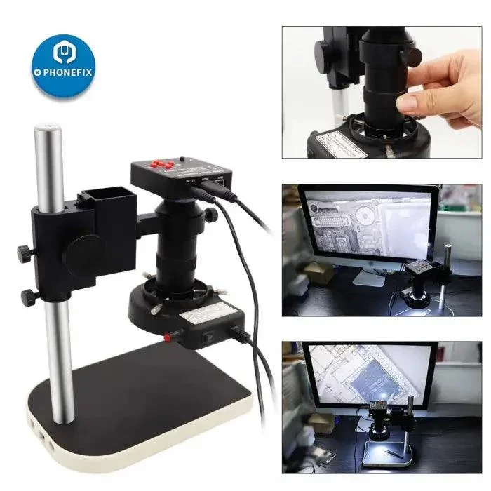 Caméra microscope HDMI 38 MP 60 F/S pour la réparation de téléphones
